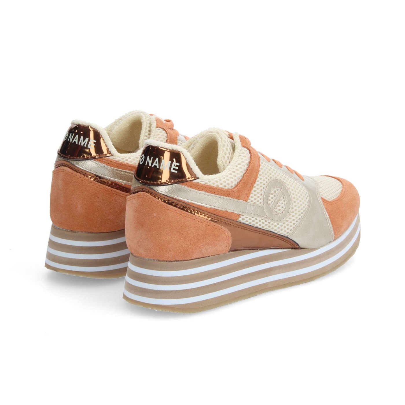 PARKO JOGGER W - MESH/SDE/NACRE - BIANCO SPORCO/MARRONE CHIARO/DORATO